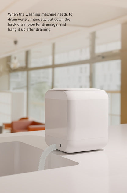 Mini Washing Machine Pure Copper Motor High Torque 4 Washing Modes Portable Washer for Entryways, Bedrooms and Living Spaces