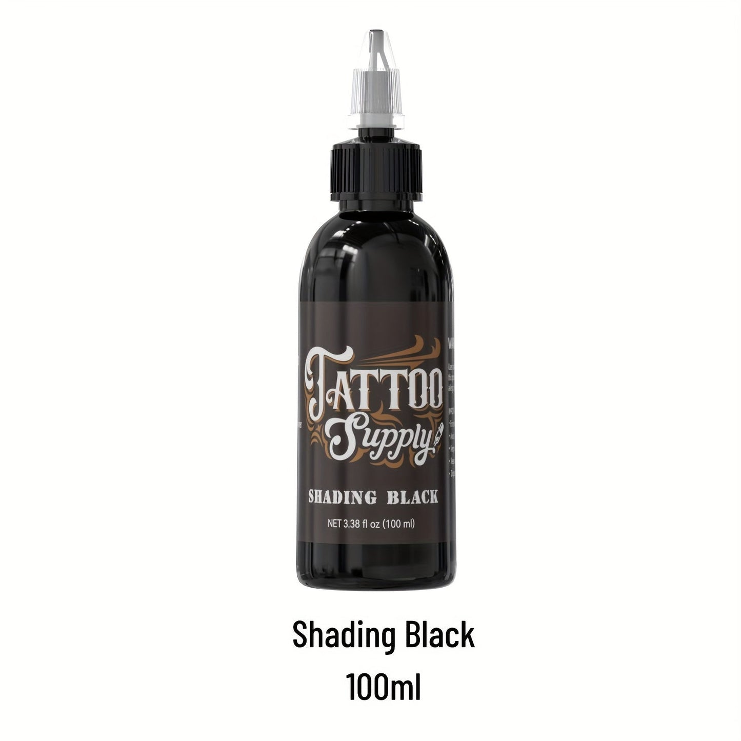 Neebol Super Black Tattoo Ink Darkest Outlining Shading Blending Fade-Resistant Professional Body Art Pigment for Artists & Beginners 100ml