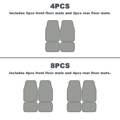 Crystal Bling Car Floor Mats for Women – Sparkling Diamond & Flash Glitter Universal Non-Slip Waterproof Auto Floor Pads