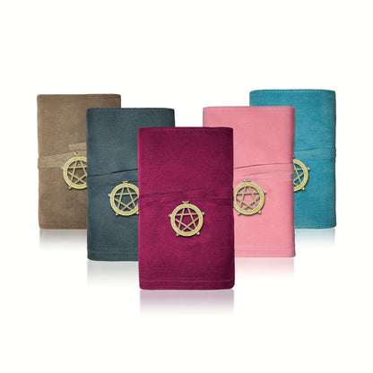 Tarot Card Bag Velvet Pouch with Retro Pendant – 5pcs Lightweight Tarot Storage Holder Set, Mystical Drawstring Bags for Tarot Cards
