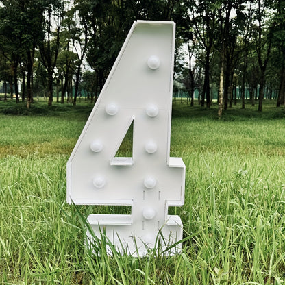 28.7-Inch Warm White LED Numeral Party Display in Paper and PS Foam Board with Seven Model Options