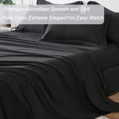 Checkered Microfiber Bed-in-a-Bag Comforter Set with Coordinated Sheets, 16 Color or Code Options and Four Sizes
