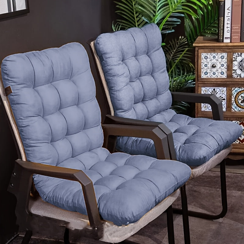 Outdoor Lounge Chair Cushion Set 1 or 2pcs Polyester with Straps Full Back Support for Garden for Entryways, Bedrooms and Living Spaces