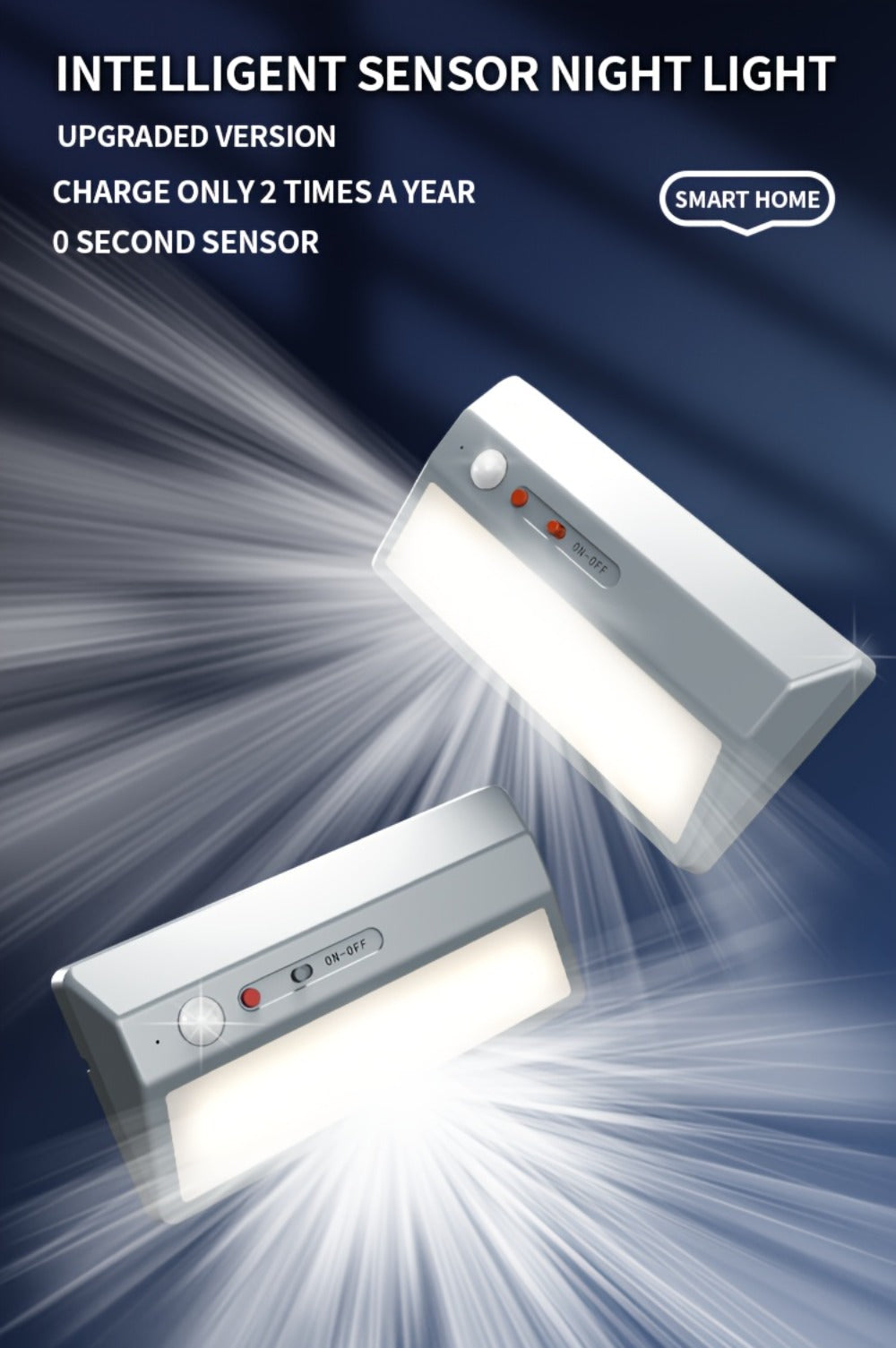 Smart Motion Sensor Night Light Plug-In, LED Light for Entryway, Corridor, Hallway & Staircase with USB Charging
