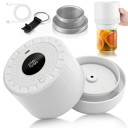 Electric Mason Jar Sealer One-Touch Vacuum Seal - 2025 New Model Jar Sealer Kit with Wide Mouth & Regular Mouth Lids