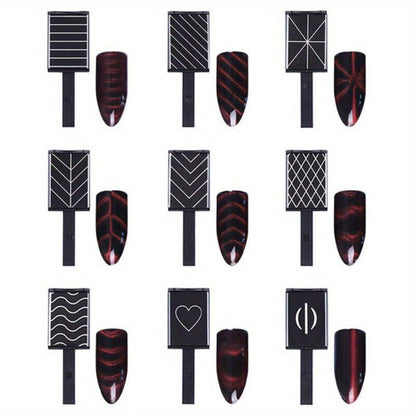 Cat Eye Gel Polish Kit 14Pcs Magnetic UV Nail Polish Set with Magnet Pen, 3D Shimmer Cat Eye Nail Art