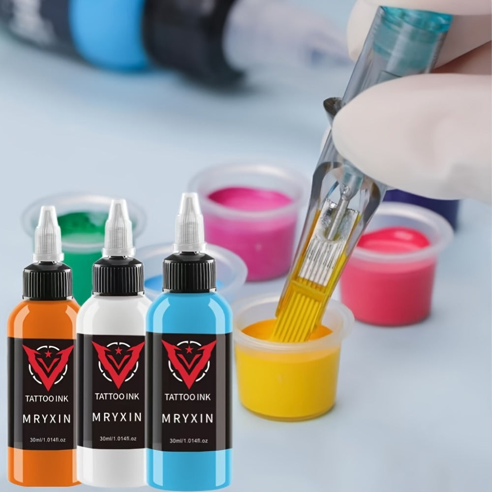 Tattoo Ink 14-Color Set with 1oz 30ml Bottles and One Full Palette Configuration with Item-Specific Color, Capacity and Bottle Choices