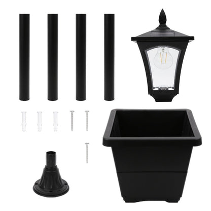 Solar Post Light Outdoor Garden Pathway Lamp 60LM White LED for Entryways, Bedrooms and Living Spaces