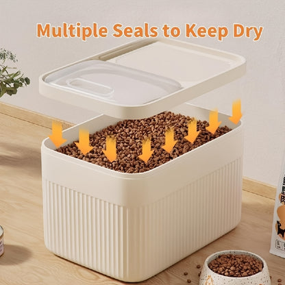 Airtight Pet Food Storage Container – Large Easy-Open Lid Leak-Proof Dry Food Dispenser for Dogs Cats & Small Animals