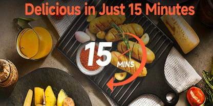 Air Fryer 6QT with 8 Preset Functions, Visible Window, Adjustable Temperature & Timer, Large Oil-Free Cooker for Crispy Fries