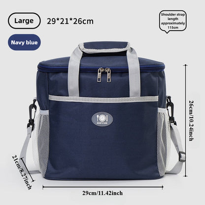 Rectangular Lunch Bag Tote, 29 x 21 x 26cm with Front Pocket, Two Mesh Side Pockets and Four Colors