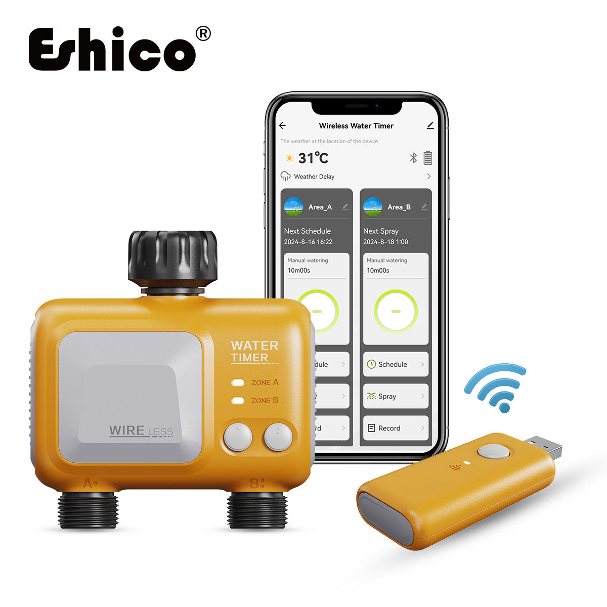 WiFi Hose Timer Dual Outlet Smart | App Control Garden Lawn Irrigation