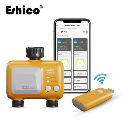 WiFi Hose Timer Dual Outlet Smart | App Control Garden Lawn Irrigation