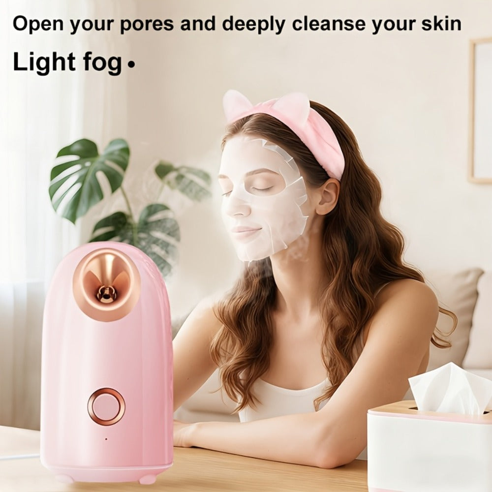 Blackhead Remover & Facial Steamer Combo - Pore Cleansing Home Spa Beauty Device for Dry Skin, Nose & Face Care