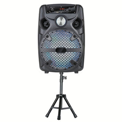 1100W Party Speaker with 7-Mode LED Lighting & Microphone, Portable Wireless Subwoofer, 8-Inch Bass Driver