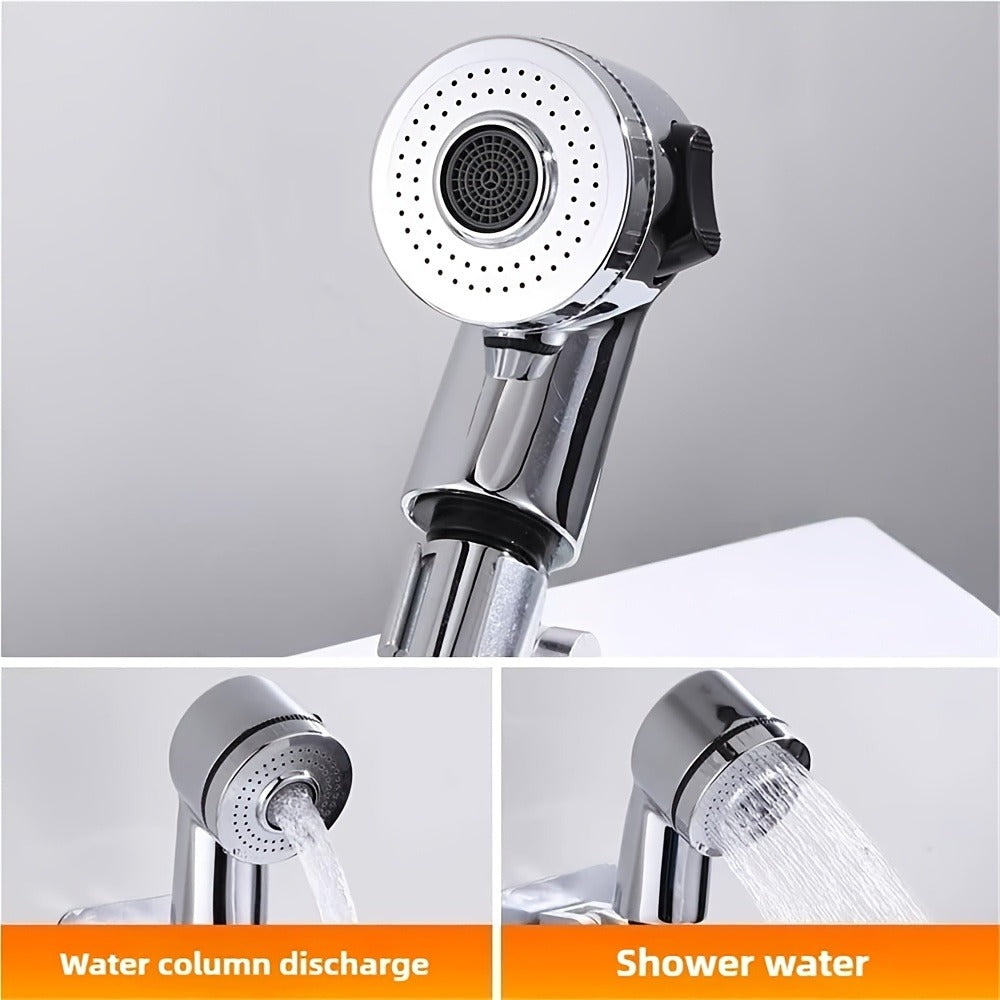 Handheld Shower Head Kit with Hose Bracket Diverter Faucet Adapter High Pressure Portable for Entryways, Bedrooms and Living Spaces