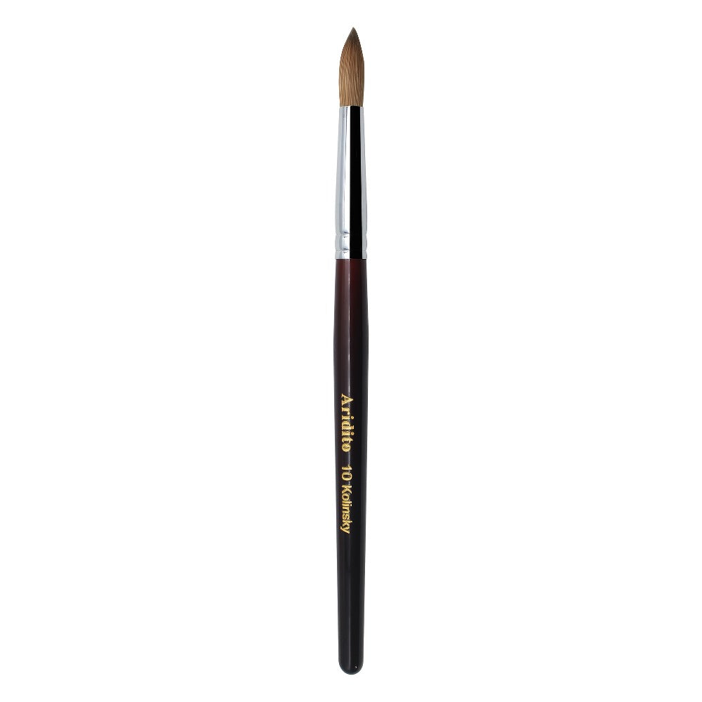 Kolinsky Acrylic Nail Brush Round Head Red Wine Wooden Handle – Professional Brush for Acrylic Extension Nail Art Sculpting & Manicure