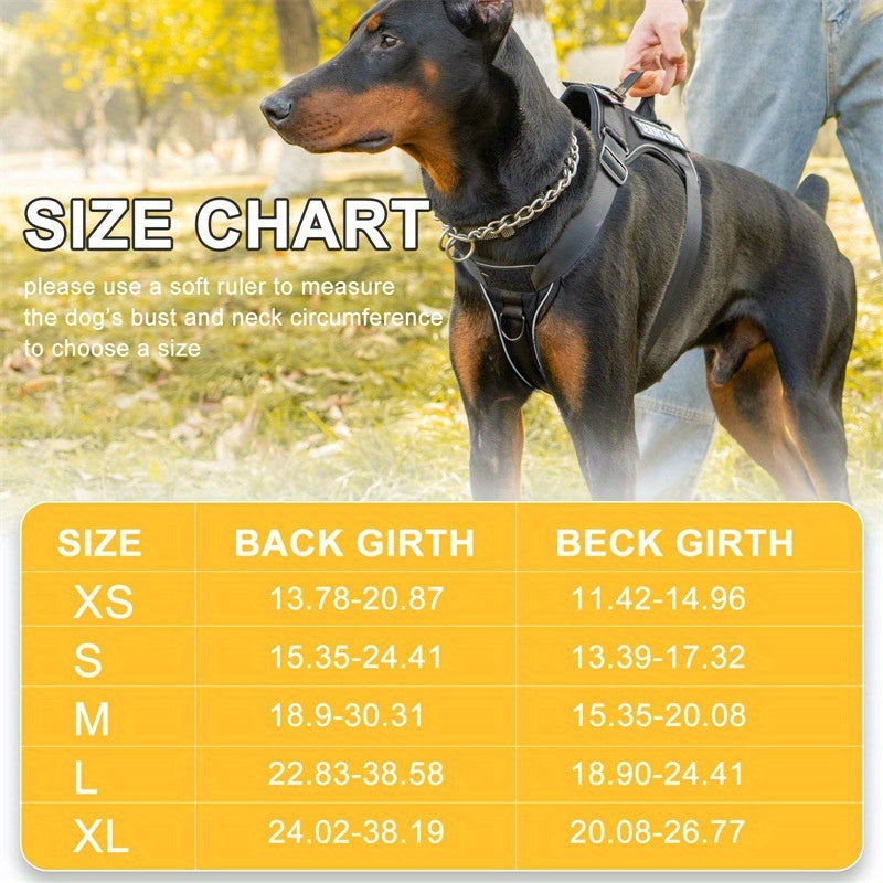Compact Patch Dog Harness in Black and Three Green Styles with S, M, L and XL Size Options