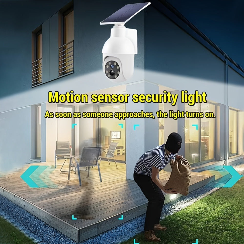Solar Security Light with Fake Camera Design, Motion Sensor Outdoor LED Warning Light, Solar Powered