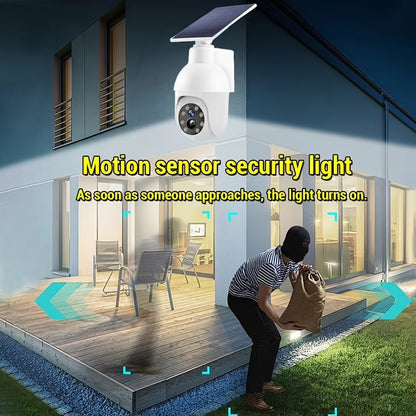Solar Security Light with Fake Camera Design, Motion Sensor Outdoor LED Warning Light, Solar Powered
