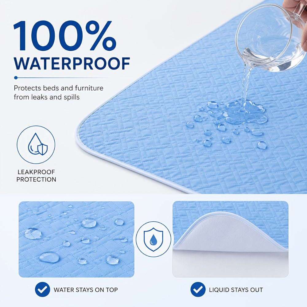 Incontinence Pad Leak Proof Mattress Protector Reusable Cotton Bed Pad for Seniors Elderly for Entryways, Bedrooms and Living Spaces