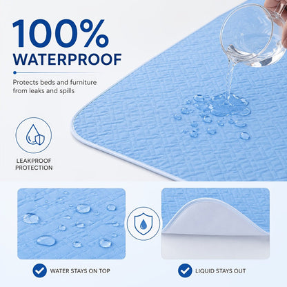 Incontinence Pad Leak Proof Mattress Protector Reusable Cotton Bed Pad for Seniors Elderly for Entryways, Bedrooms and Living Spaces