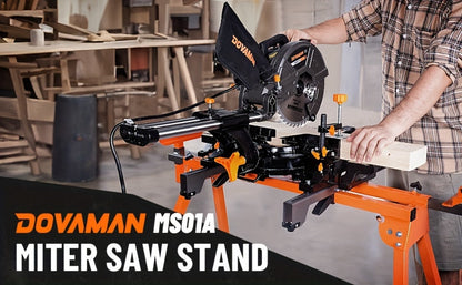 Miter Saw Stand with 78-1/8" Sliding Rail, 3-Step Quick Fold, Universal Fit for DeWalt Makita Bosch & Most Miter Saw Brands