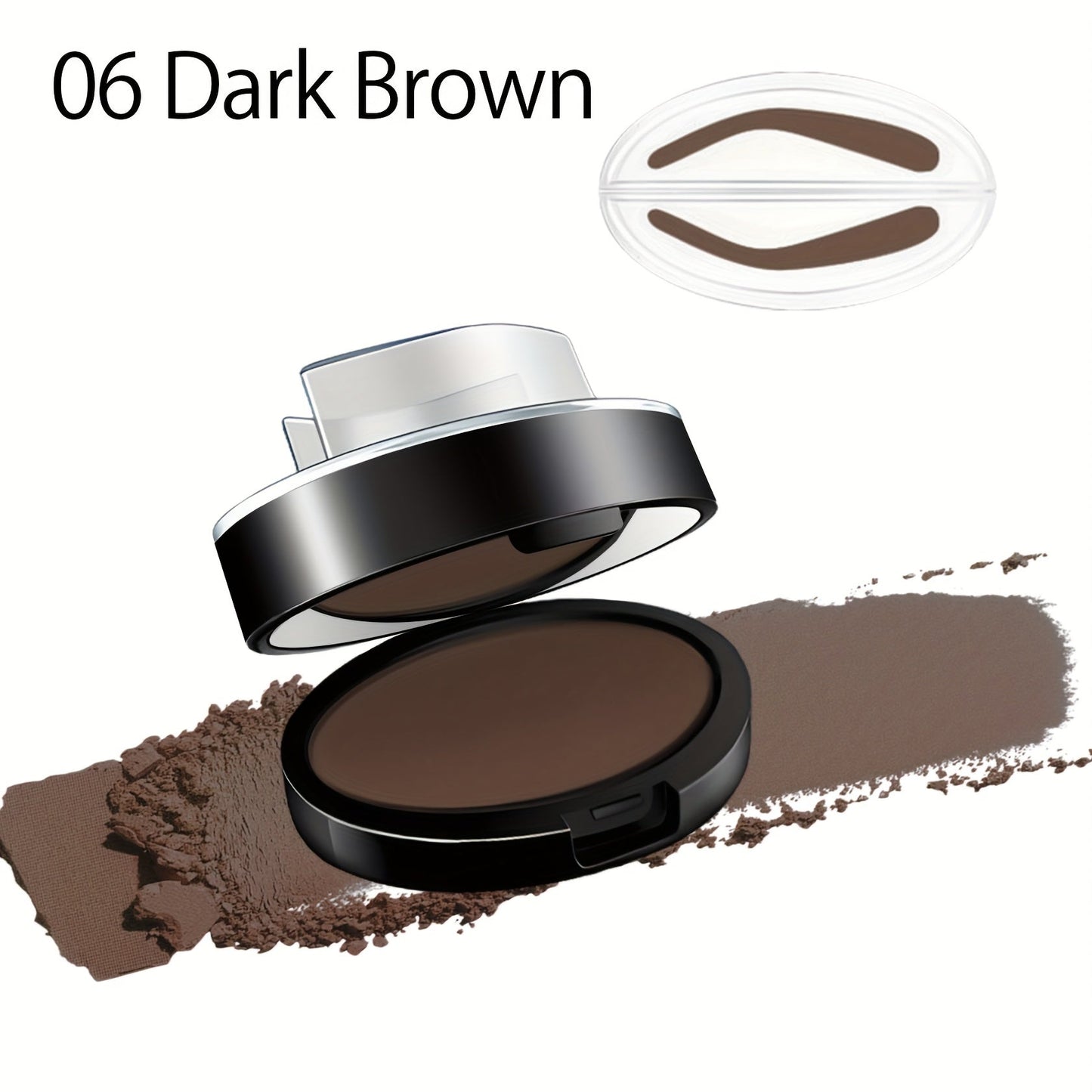Waterproof Eyebrow Stamp Powder Kit Natural Arched Brow Shaping Long-Lasting Makeup for Women – Beginner Friendly Works on Dry & Oily Skin