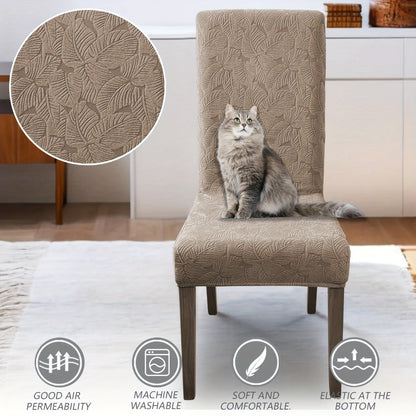 Stretch Dining Chair Covers Set of 4/6 – Plant Print Slipcovers for Dining Room Kitchen Chairs, Elastic Parsons Chair Protector, Home Decor