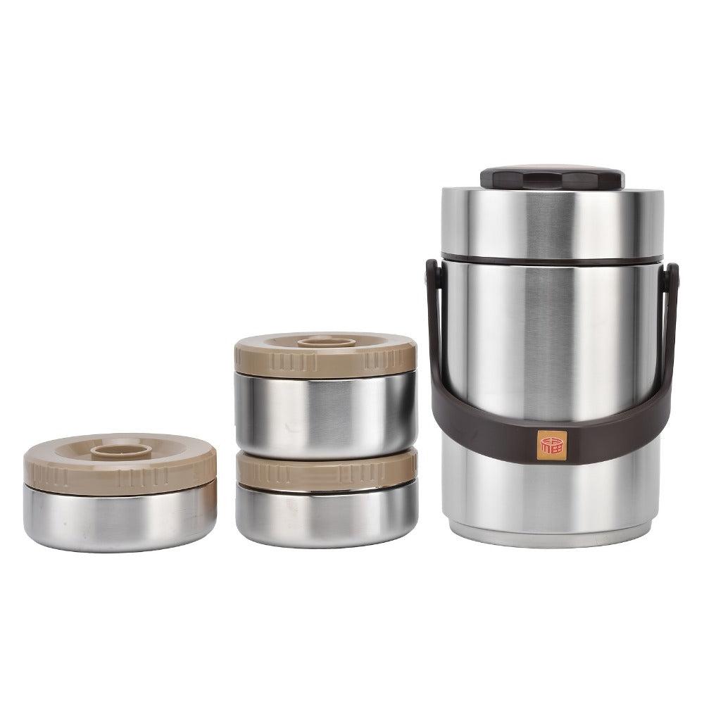 Food Storage Containers 67.63 oz Three-Layer 304 Stainless Steel Insulated Lunch Box with Wide-Mouth Opening