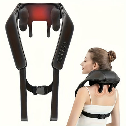 Neck Shoulder Massage Pillow 8D Deep Kneading Wireless Electric Back Massager Simulates Human Hands for Neck for Home or Salon Spa Use