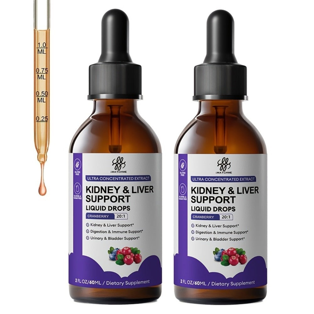 Kidney and Liver Support Drops 27-in-1 Complex - Alcohol-Free Natural Herbal Formula for Liver Health