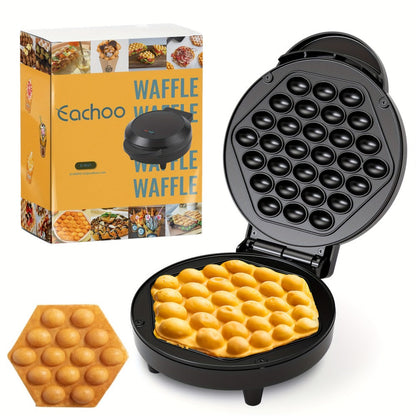 Bubble Waffle Maker 7 Inch 1000W Electric Hong Kong Egg Waffle Maker Nonstick Coating Ready for Entryways, Bedrooms and Living Spaces