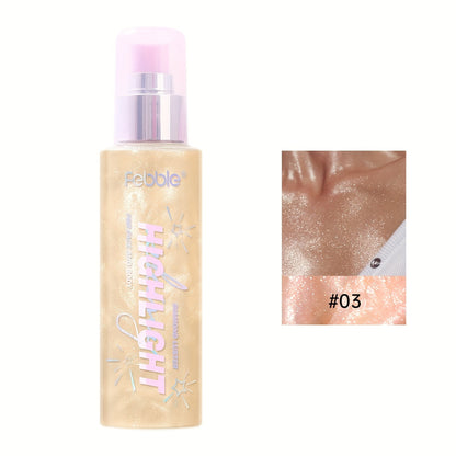 Body Glitter Spray Shimmer Long Lasting Lightweight Non Greasy Luminous Radiant Glow for Body Face Hair Women Festival Party Everyday Wear 4