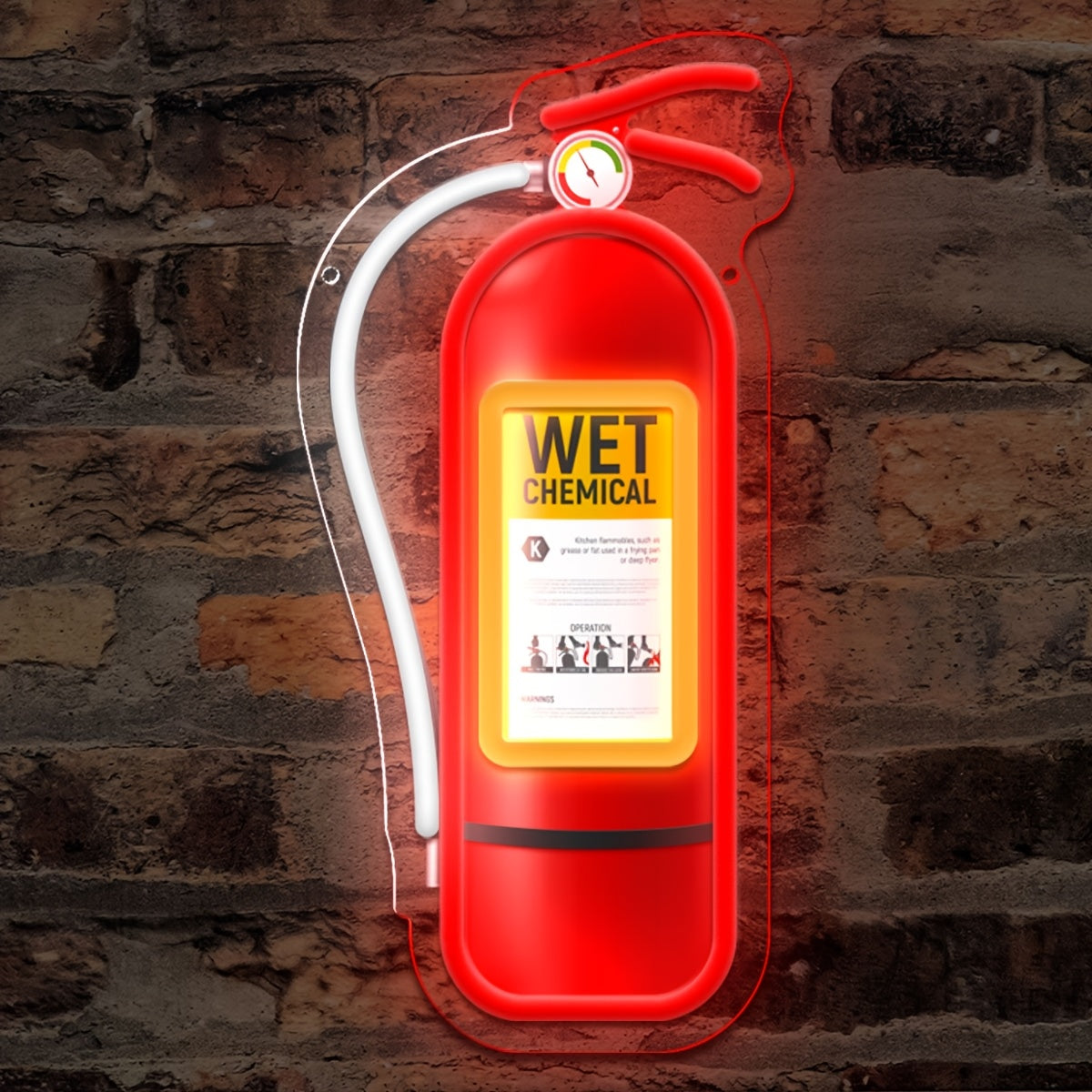 Retro Gas Pump or Fire Extinguisher LED Neon Sign with USB Power, Switch Control and Two Designs