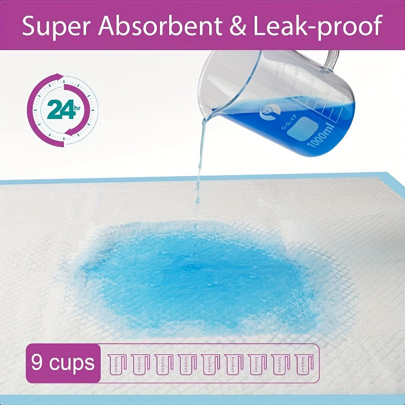Pet Pee Pads 100-Pack 6-Layer Thickened Super Absorbent 34x28 Inch – Leakproof Tear-Resistant Odor-Reducing Dog Training Pads for Puppies