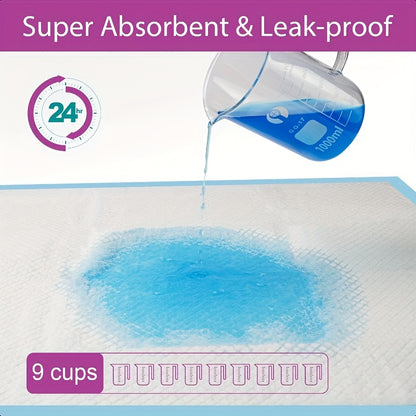 Pet Pee Pads 100-Pack 6-Layer Thickened Super Absorbent 34x28 Inch – Leakproof Tear-Resistant Odor-Reducing Dog Training Pads for Puppies