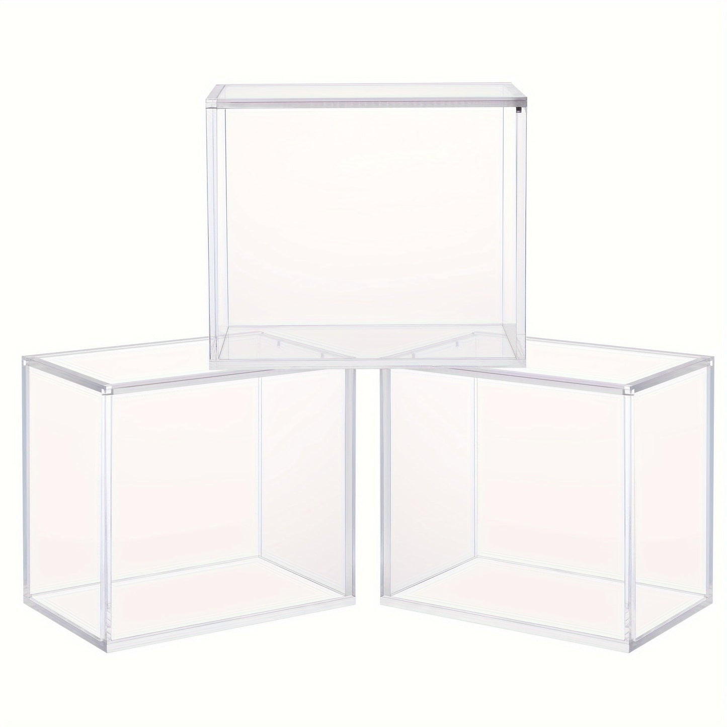 Acrylic Booster Box Display Case with Magnetic Lid, Thick 5mm Clear Storage for Pokemon TCG Card Collectors