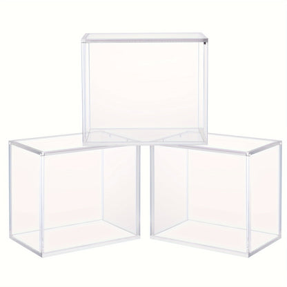 Acrylic Booster Box Display Case with Magnetic Lid, Thick 5mm Clear Storage for Pokemon TCG Card Collectors