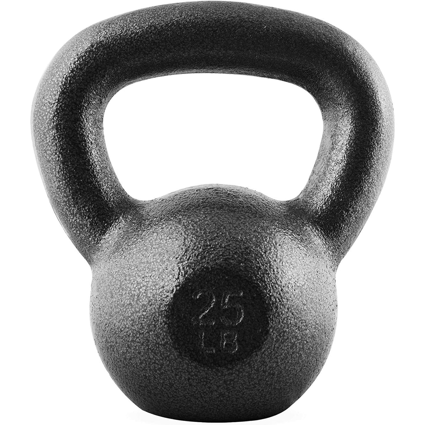 Cast Iron Kettlebell with Wide Flat Base – Hammerstone Painted, Anti-Corrosion, Smooth Grip Handle for Strength Training, Full Body Workout