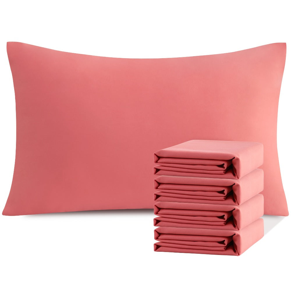 Pillowcases 4 Pack Queen 20x30 – Brushed Microfiber Soft Wrinkle-Free Fade-Resistant Envelope Closure Solid Color 32 Colors