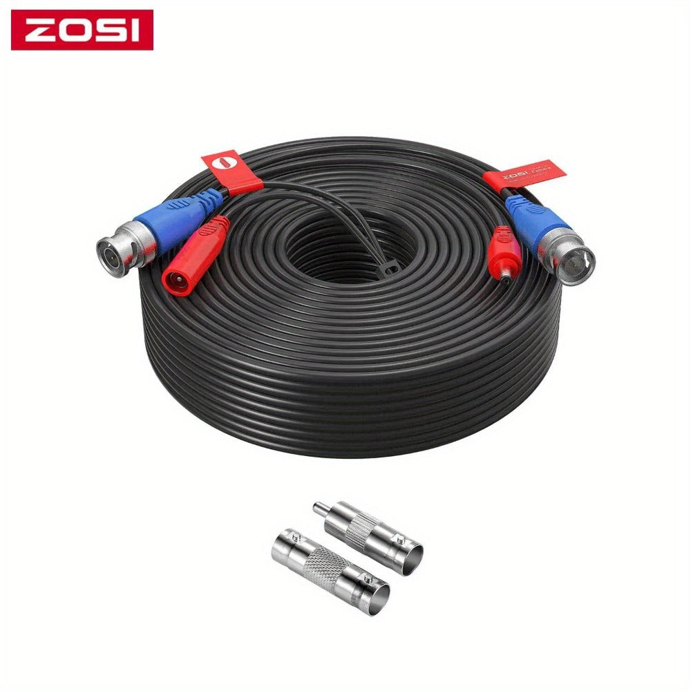 CCTV BNC Cable 4-Pack 100ft 30M, ZOSI Video Power 2-in-1 Security Camera Cable with BNC Connector and DC Plug
