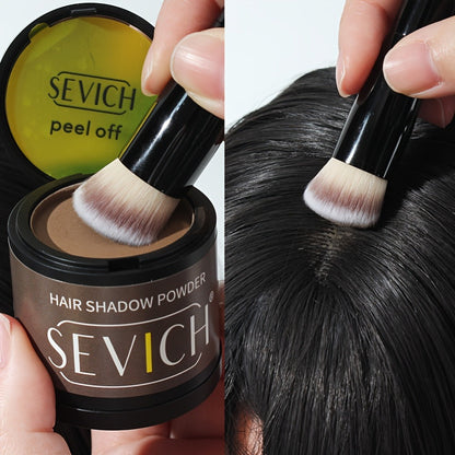 Hair Root & Hairline Concealer Powder Kit with Brush, Instant Coverage for Thinning Hair, Receding Hairline & Bald Spots