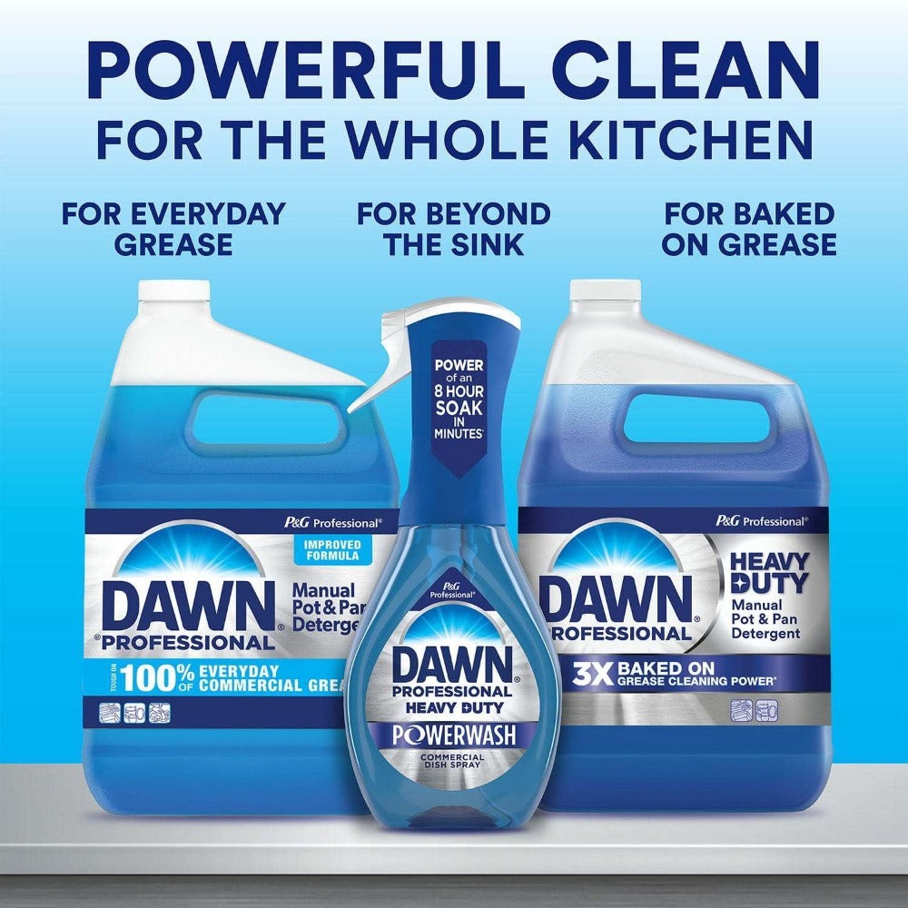 Dawn Professional Dish Soap 1 Gallon 134 fl oz - Commercial Strength Liquid Dish Detergent, Grease Cutting Formula for Pots