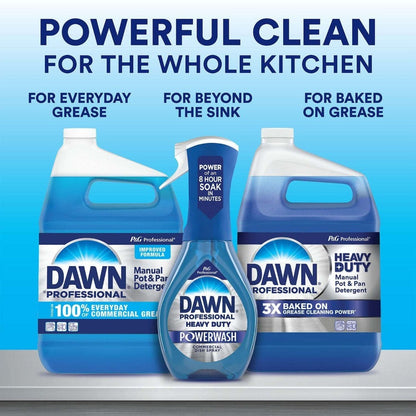 Dawn Professional Dish Soap 1 Gallon 134 fl oz - Commercial Strength Liquid Dish Detergent, Grease Cutting Formula for Pots