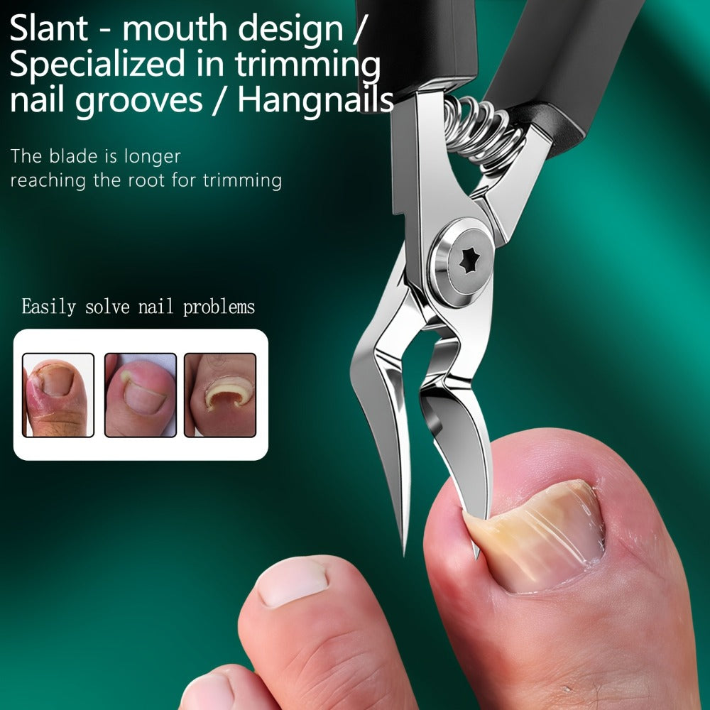 Manicure Pedicure Set 9 Piece Stainless Steel Nail Care Kit Professional Nail Clippers Nail File Cuticle Scissors for Ingrown Thick Toenails