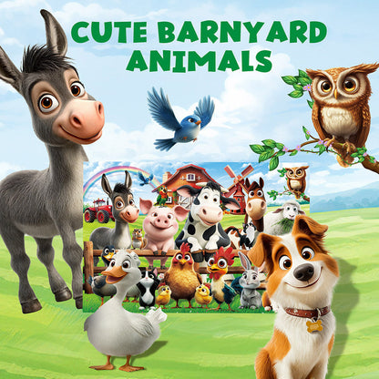 Large Floor Puzzle for Kids Ages 3+, Chunky Jigsaw Mermaid & Farm Animals, Preschool Educational Toy for Boys & Girls 3 4 5 6 Years Old