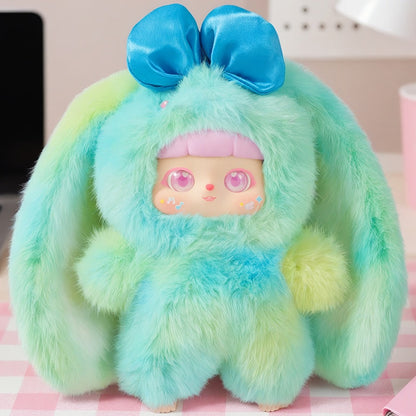 Plush Toy Kawaii Rabbit with Detachable Face Panel and Assorted Character Styling for Display