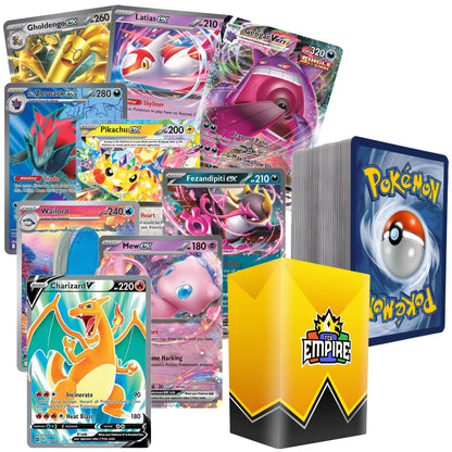 Pokemon Card Bundle 100+ Cards, Ultra Rare, 10 Holos & Rares, TCG Collector Gift Set for Kids & Adults with Storage Box