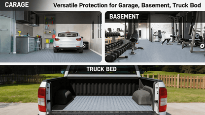 Garage Floor Mat Roll 7x16 FT Heavy Duty PVC Flooring for Parking, Waterproof Under-Car Protector for RV Trailer Workshop